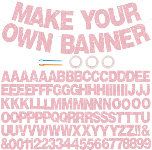 Vista 34 de 116 piezas de letras de la A a la Z DIY Banner personalizado Colorido
