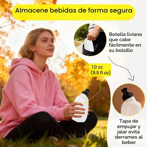 Vista 7 de GAQWOK Paquete de 2 botellas de agua para bicicleta sin BPA de 10 onzas