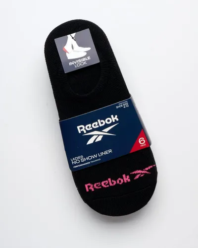 Vista 2 de Reebok Calcetines deportivos para mujer, paquete de 6 calcetines invisibles