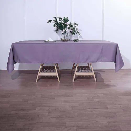 Vista 3 de Efavormart - Mantel rectangular, 60 x 102 pulgadas, resistente a las manchas y a las arrugas, lavable, mantel decorativo oblongo de tela de Amatista