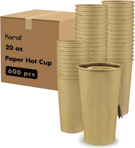 Vista 14 de Karat Taza de papel para café expreso de 4 oz, 1000 unidades, taza desechable para enjuague bucal, para bebidas calientes y frías, blanca (C-K504W)