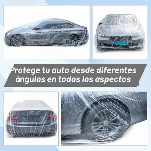 Vista 5 de BBTO - Funda desechable de plástico transparente universal con banda