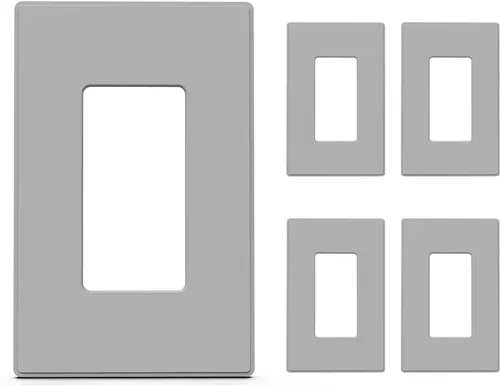 Vista 9 de ELEGRP Placas decorativas de pared sin tornillos, de tamaño mediano, cubierta termoplástica irrompible para interruptor de salida de receptáculo