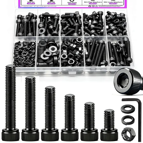 Vista 37 de Taiss 30 piezas 1/4-20 x 1 Tornillo de cabeza hexagonal con cabeza avellanada, pernos para muebles, tornillos para muebles de acero inoxidable 304