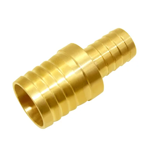 Vista 5 de Joywayus Reductor de púas de manguera de 1/2 "a 3/4" empalme reductor de ajuste de púas, unión hexagonal de latón para agua/combustible/aire