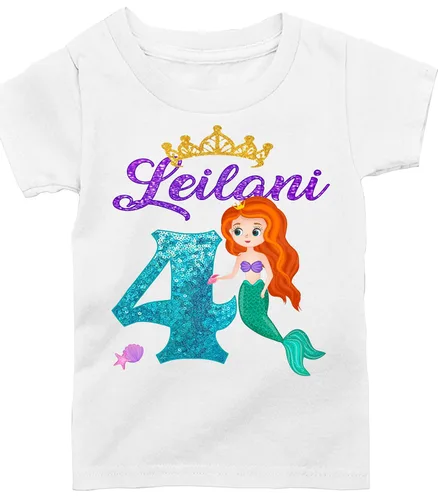 Vista 2 de Ariel - Ariel Birthday Shirt - Ariel Shirt - Ariel Party Supplies - Ariel Custom Shirt - The Little Mermaid Party Supplies - The Little Mermaid