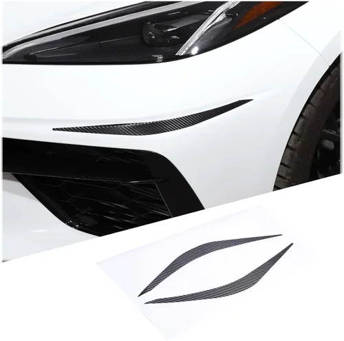 Vista 7 de Protector de parachoques de esquina delantera de automóvil, adhesivo anticolisión compatible con Chevrolet Corvette C8 2020-2023, calcomanía