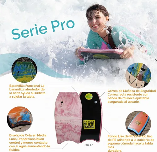 Vista 2 de ATUNAS Tablas de cuerpo, 33 a 43 pulgadas, bodyboard para playa con correa de muñeca, espuma sólida de PE/EVA impermeable de celda cerrada, surf