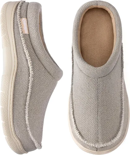Vista 11 de Zigzagger - Pantuflas tipo mocasín para hombre, para interiores y exteriores, pantuflas cálidas, cómodas, mullidas y anchas