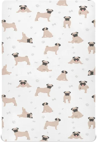 Vista 20 de English Bulldog - Sábanas transpirables para colchón de cuna, suaves y transpirables de 39 x 27 x 5 pulgadas Color: 12