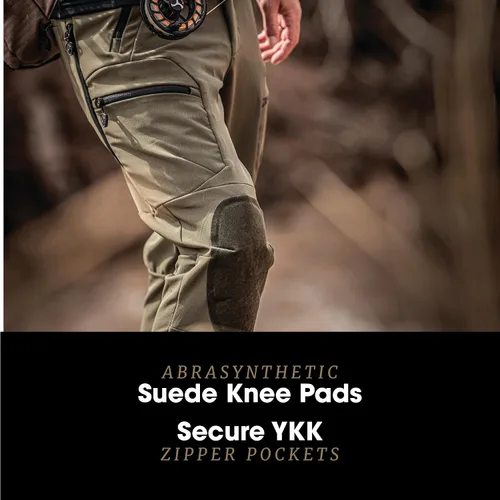 Vista 4 de FORLOH AllClima - Pantalones tejidos elásticos para hombre, para caza, senderismo y trabajo diario para todas las estaciones, protección contra