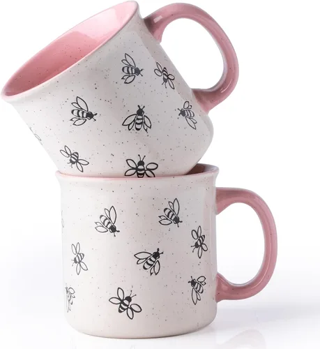 Vista 14 de AmorArc Juego de 2 tazas de café de cerámica grandes de 22 onzas, tazas de gran tamaño con mango grande para hombres, mujeres, papá, mamá, taza