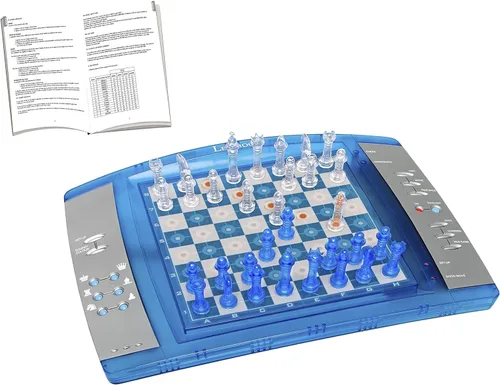 Vista 2 de LEXIBOOK, ChessLight, Juego de ajedrez electrónico con táctil, teclado sensible y efectos de luz y sonido, 32 piezas, 64 niveles de dificultad