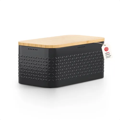 Vista 21 de LARS NYSØM Panera I Caja de pan de metal para una frescura duradera con almohadillas antideslizantes I Papelera para productos horneados con tapa