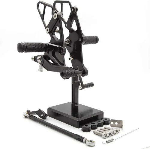 Vista 2 de CNC MT07 13-20 - Juego de clavijas traseras ajustables para motocicleta, pedal de cambio de freno compatible con MT-07 MT07 FZ-07 FZ07 2013 2014