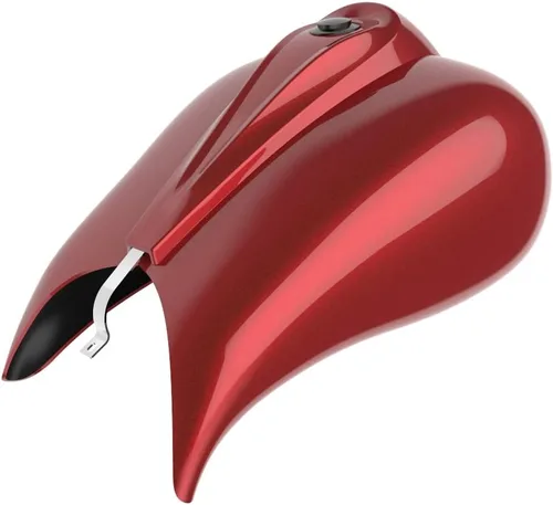 Vista 30 de Cubiertas de tanque estiradas con consola de tablero y tapa de tanque de combustible, cubiertas de combustible de galón para Harley Touring Whisky