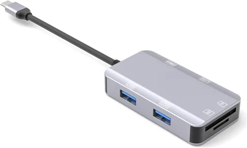 Vista 6 de Adaptador USB C a USB 3.2 Gen1 6 en 1 Hub3.0 SD Adaptador de tarjeta Micro SD para iPad mini/MacBook Air/Google Pixel PC y convertidor de teléfono