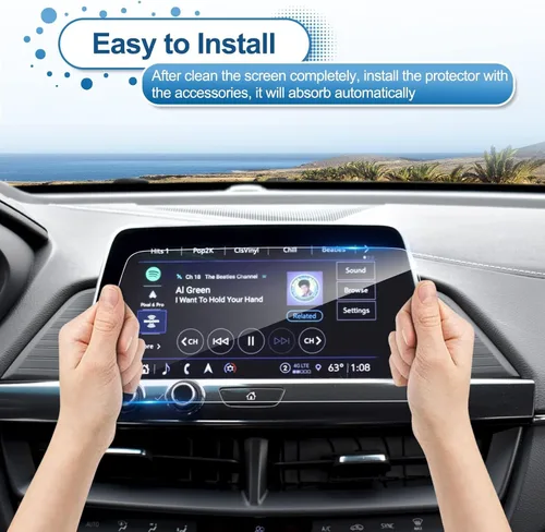 Vista 7 de Protector de pantalla Cadillac XT4 2019 2020 2021 2022 2020 2021 2022 2023 Cadillac CT4 de 8 pulgadas, protector de vidrio templado de pantalla
