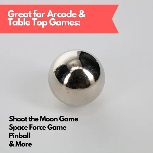 Vista 6 de WE Games Bola de acero de repuesto para juego Shoot The Moon - Mide 1 1/8 pulgadas de diámetro