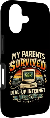 Vista 3 de My Parents Survived Dial Up Internet Tech Humor Case for iPhone 17