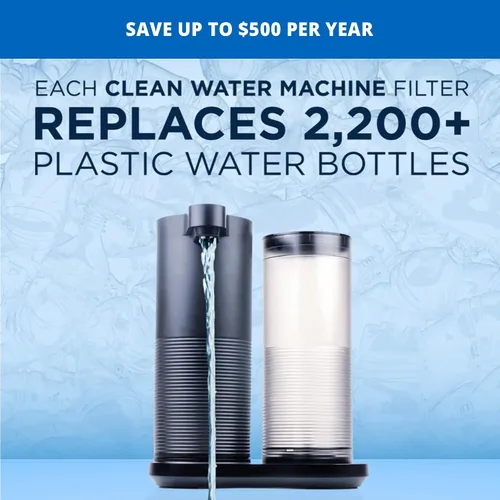 Vista 6 de Sistema de filtro de agua de encimera Aquasana para agua potable - Máquina de agua limpia - Elimina el 97% del cloro - Filtración compacta
