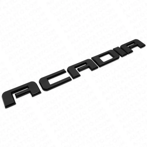 Vista 5 de 1 emblema de Acadia para puerta delantera o trasera para puerta trasera con logotipo, repuesto para Acadia (cromado)