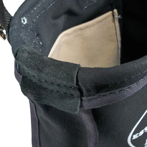 Vista 6 de Klein Tools 51A Bolsa de herramientas, bolsa de utilidad para transportar tuercas y tornillos, con bolsillo interior, lienzo No. 10, 9 x 3.5 x 10