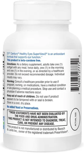 Vista 7 de 21st Century Healthy Eyes SuperView 2 cápsulas blandas, 120