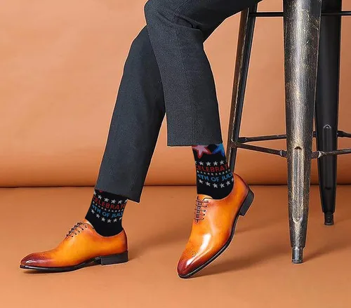 Vista 6 de Different Touch Calcetines de vestir de diseño de moda coloridos para hombres 10-13