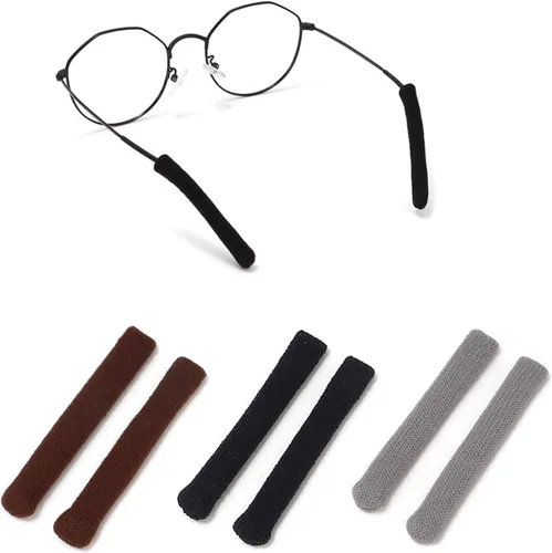 Vista 12 de Cojín de Oreja para Gafas de Tela de Algodón Tejido Suave Mejorado, Puntas de Patillas de Gafas Elásticas Antideslizantes Cómodas Retenedor