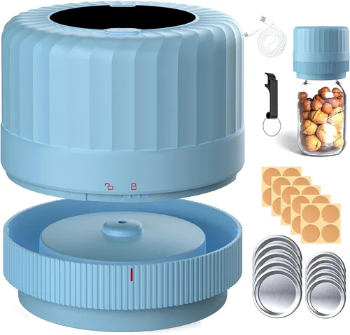 Vista 9 de HTPOW Sellador al vacío eléctrico para frascos Mason – Kit automático de sellado al vacío para frascos Mason, Sellador al vacío para todos