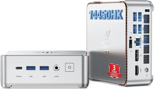 Vista 10 de KAMRUI Mini PC Hyper H2, Intel Core i7-13620H Mini computadoras (10C/16T, 4.9GHz), 32GB RAM 1TB PCle4.0 SSD Micro PC de escritorio, pantalla triple