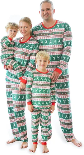 Vista 84 de VAENAIT BABY Infant Toddler Kids Adult Couple Family Matching Women Men Christmas Pjs Xmas Holiday Buffalo Plaid Pajama Set