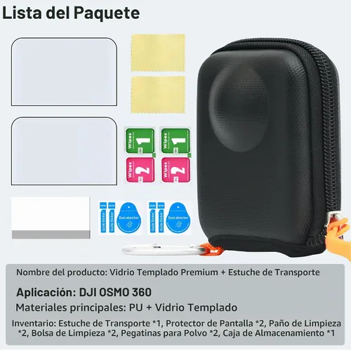 Vista 9 de CYNOVA Osmo 360 - Funda para accesorios DJI Osmo 360, con protector