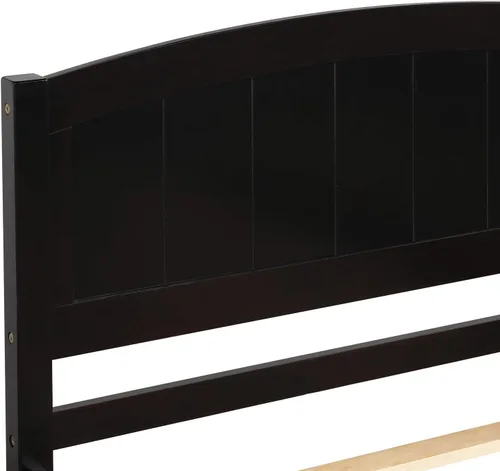 Vista 6 de Harper & Bright Designs Base de cama individual con nido, cama individual de madera con cabecero, cama de plataforma de tamaño individual con nido