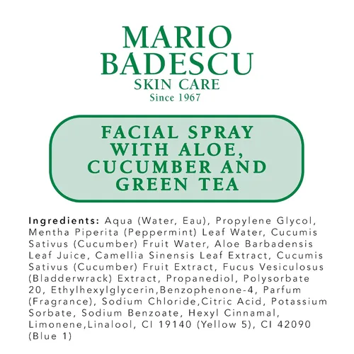 Vista 7 de Mario Badescu Espray facial con aloe, pepino y té verde para todo tipo de piel, espray facial que hidrata y revitaliza 4 fl oz (118 ml)
