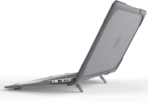 Vista 3 de Batianda - Funda resistente para MacBook Air 13 pulgadas 2015 2017, color gris Fits Model A1466/A1369, Ergonomic Foldable Stand Holds 22 lbs