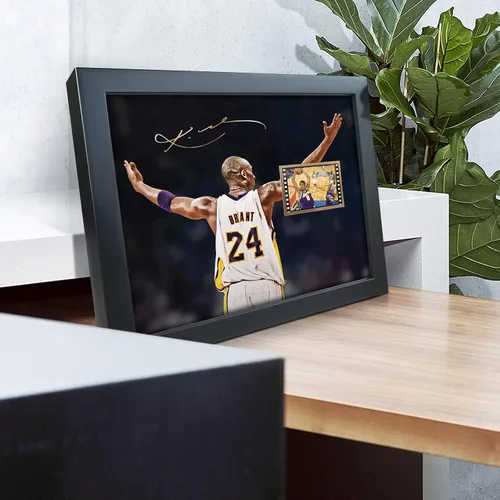 Vista 3 de sufenvera Collage de foto firmado de película de Kobe Bryant, póster enmarcado de recuerdos de Kobe, regalos para fanáticos del baloncesto