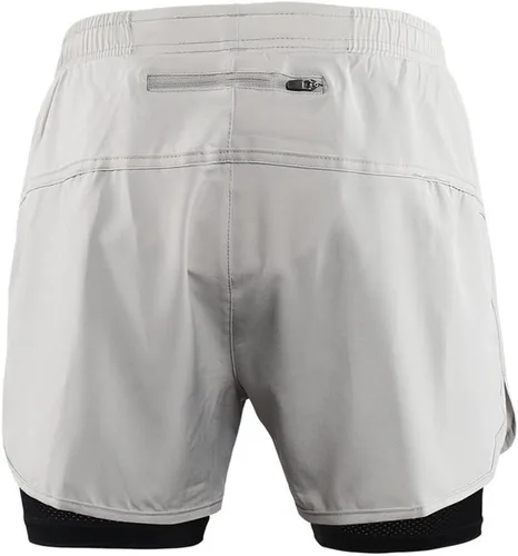Vista 4 de Lixada - Shorts para correr, 2 en 1, para hombre, secado rápido, transpirables, entrenamiento activo, ejercicio, shorts para correr, para ciclismo.