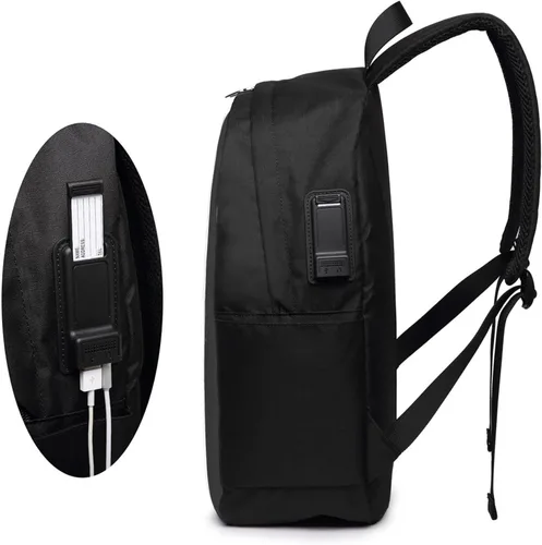 Vista 5 de #7 Mochilas Bolso Portátil Bolsa Bookbag Usb Mochila 17 Pulgadas Para Diario