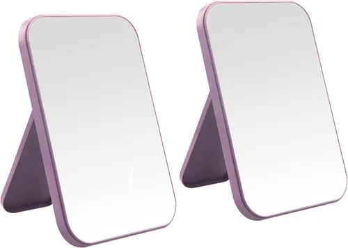 Vista 8 de Espejo de maquillaje de escritorio de 2 piezas, espejo de princesa portátil de 8 pulgadas, escritorio de mesa para colgar en la pared, espejo