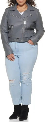 Vista 5 de Levi's Women's Faux Leather Belted Motorcycle Jacket (Standard & Plus Sizes)