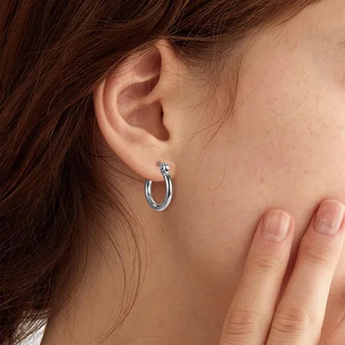 Vista 4 de Jstyle 3-4pares de aretes argollas de acero inoxidable, aro de 10mm-50mm para mujer