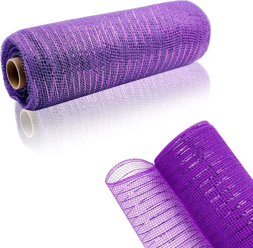 Vista 13 de 2 rollos de cinta de malla verde manzana decorativa de 10 pulgadas x 30 pies, rollos de malla de poli verde lima para suministros de corona DIY