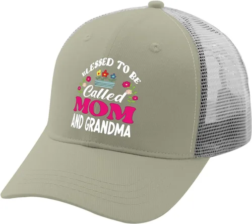 Vista 2 de devor Baseball Caps Blessed to be Called mom and Grandma Dad Hat for Women Graphic Denim Caps Adjustable