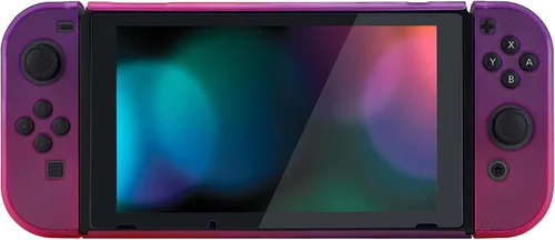 Vista 5 de eXtremeRate PlayVital - Cubierta trasera para consola Nintendo Switch, protector de control de mano rígido para Joycon, funda protectora acoplable