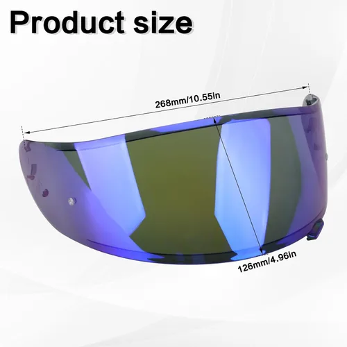 Vista 6 de Visera para casco de motocicleta CWR-1 para RF-1200 X-14 Z7 X-Spirit UV Protect Visera antiarañazos, actualización Clear Vision para cascos Azul