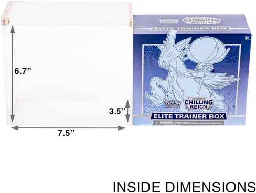 Vista 2 de Platinum Protectors Vitrina acrílica para Pokemon Elite Trainer Box con tapa magnética