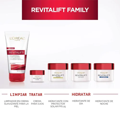 Vista 6 de L'Oreal Paris Skincare Revitalift Crema de ojos antiarrugas y reafirmante con Pro Retinol, tratamiento para reducir ojeras, sin fragancia, 0.5 oz.