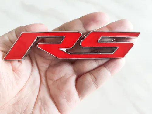 Vista 6 de 2 calcomanías de insignia RS adecuadas para autos y camiones de la serie RS (negro)